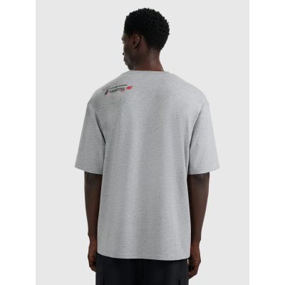 2. Men's oversize printed T-shirt 4F 4FRAW25TTSHM3257-27M