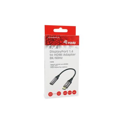 6. Equip 133446 0.15m DisplayPort HDMI Cable Adapter Black, Gray