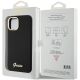 8. Guess Silicone Script Metal Logo & Frame case for iPhone 15 - black