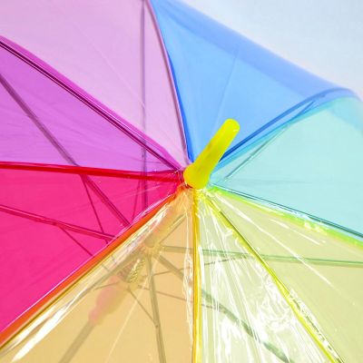7. Transparent Umbrella 98 cm, Semi-Automatic RAINBONW