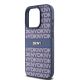 6. DKNY Leather Mono Stripe & Metal Logo case for iPhone 15 Pro - blue