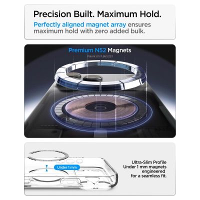 10. Spigen Ultra Hybrid MagSafe Case for iPhone 18 Pro Max / 17 Pro Max - Clear Navy Blue
