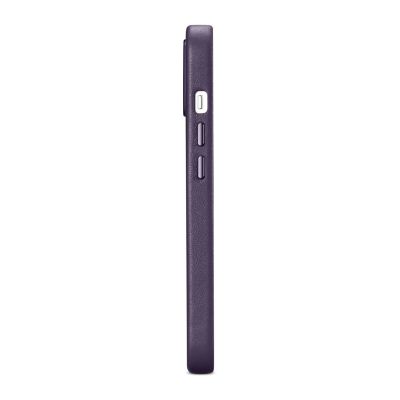 6. iCarer Case Leather Cover Case for iPhone 14 Dark Purple (WMI14220705-DP) (MagSafe Compatible)