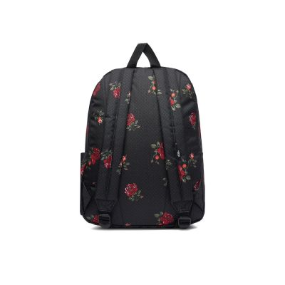 5. Vans Old Skool Classic Backpack – Black with Roses 22L