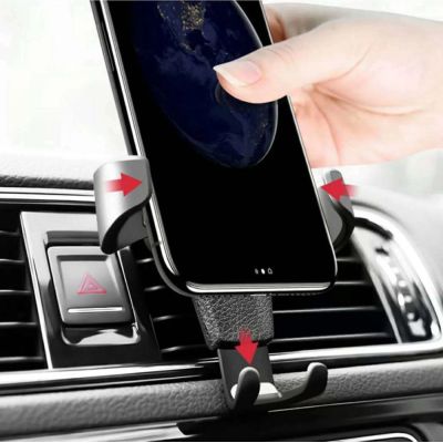 12. Car Holder H01 Black gravity car holder for the ventilation grille