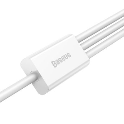 3. Baseus Superior 3in1 USB Cable - Lightning / USB Type C / Micro USB 3.5 A 1.5 m White (CAMLTYS-02)