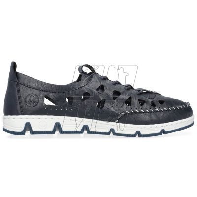 15. Leather openwork shoes Rieker W RKR652, navy blue