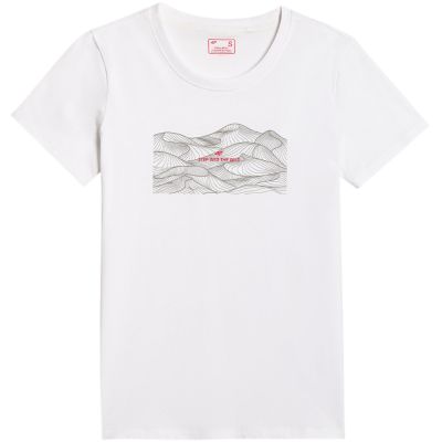 2. Women's T-shirt 4F F2785 white 4FWSS26TTSHF2785 10S