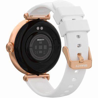 8. Smartwatch Gravity Rose Gold White 2 Straps GT26-2
