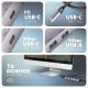 3. Axagon HMC-5H60 Wired Docking Station USB 3.2 Gen 1 (3.1 Gen 1) Type-C Gray
