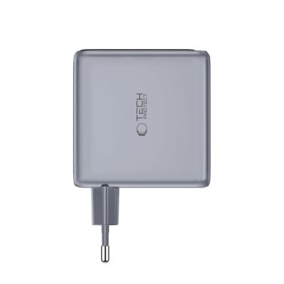 3. Tech-Protect PowerVision NC140W-GaN 4-PORT PD 140W / QC3.0 Wall Charger - Dark Gray