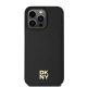 3. DKNY Leather Monogram Pattern Metal Logo MagSafe Case for iPhone 15 Pro Max - Black