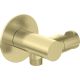 Round angle connector with handset holder