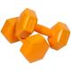 4. EB FIT composite dumbbell set 2x2kg orange 1027029