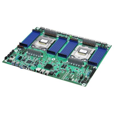 10. ASRock GENOA2D24G-2L+ Motherboard, 2x SP5 AMD Epyc 9004 SoC (24x DIMM, NVMe, 2x M.2, 2x GbE, IPMI)