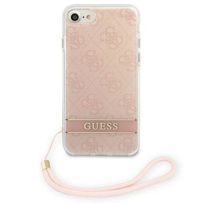 3. Guess GUOHCI8H4STP iPhone SE 2022 / SE 2020 / 7/ 8 pink/pink hardcase 4G Print Strap