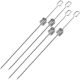 12. SKEWER FOR SHASHLIK 4 PCS. LENGTH 40.5 CM STAINLESS STEEL