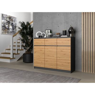 3. Chest of drawers 3D3S 120x40xH97 anthracite/artisan