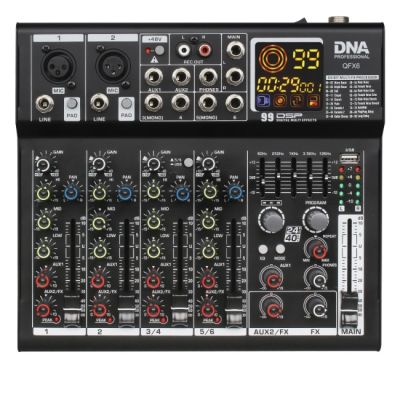 DNA QFX6 Analog Audio Mixer 6 Channels Bluetooth