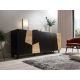 7. ETNA chest of drawers 200x42x82 black matt + craft oak