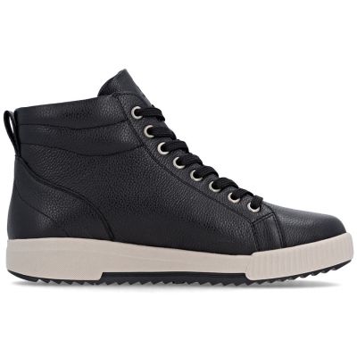 2. Women's leather ankle boots, lightly insulated, black, Rieker W0164-00
