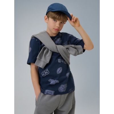 Boy's regular printed T-shirt 4F 4FJRSS26TTSHM3466-31A