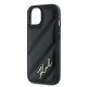 6. Karl Lagerfeld Diagonal Quilted Script case for iPhone 15 / 14 / 13 - black