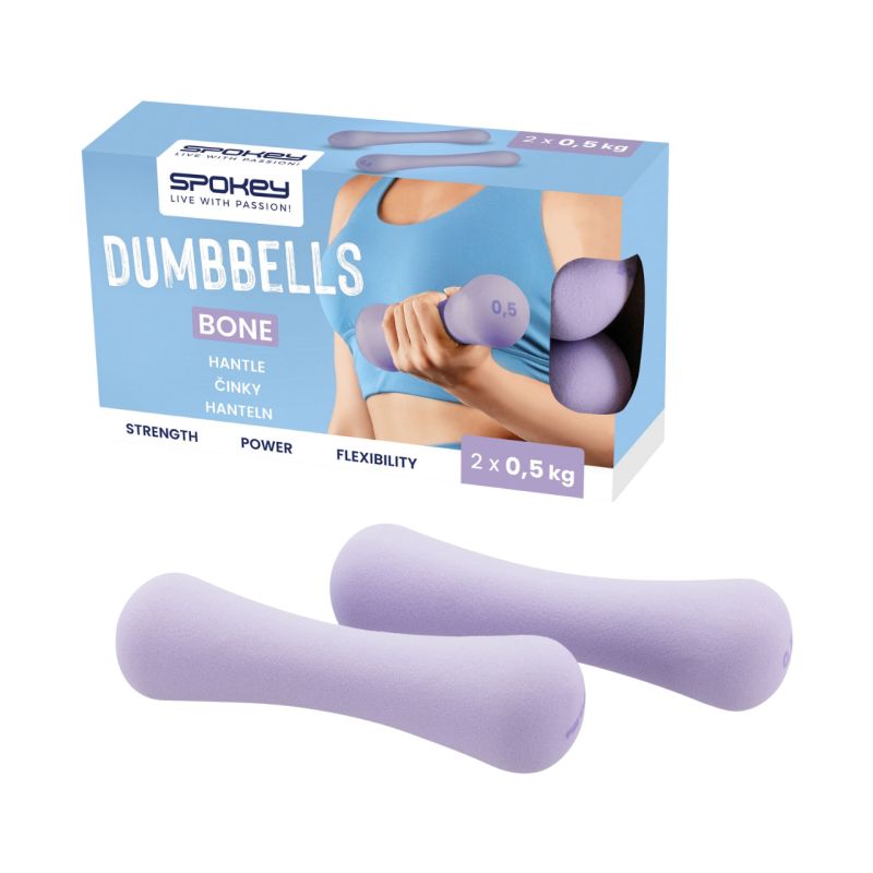 4. Spokey Bone dumbbells 2 x 0.5 kg purple 941960
