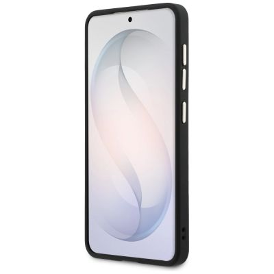 5. Guess Saffiano Peony Embossed Ring MagSafe case for Samsung Galaxy S26+ - black