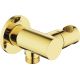 Round angle connector with handset holder