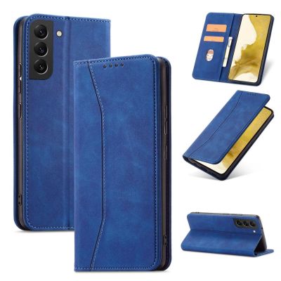 13. Magnet Fancy Case for Samsung Galaxy S23+ flip cover wallet stand blue