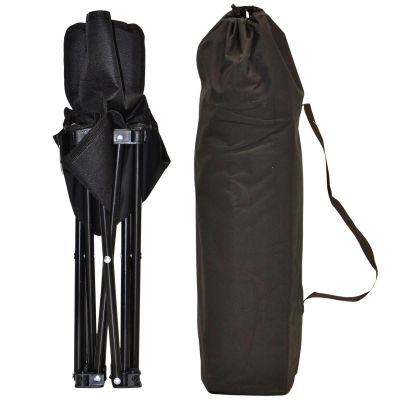 9. Folding Camping Chair, Black, 30 x 30 x 25/47 cm, ENERO CAMP