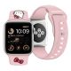 4. Hello Kitty Silicone Kitty Head Strap for Apple Watch 42/44/45/49mm - Pink