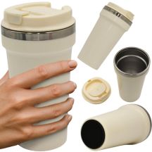 EXCELLENT HOUSEWARE THERMAL TRAVEL MUG 500ML - ECRU