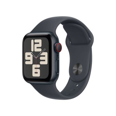 Apple Watch SE GPS + Cellular 40mm Midnight Aluminum Case with Midnight Sport Band - S/M