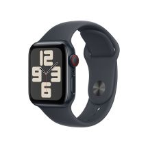 Apple Watch SE GPS + Cellular 40mm Midnight Aluminum Case with Midnight Sport Band - S/M