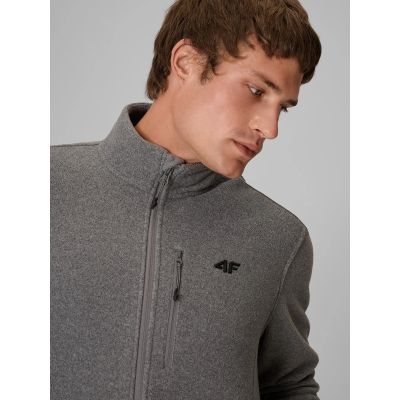 3. Regular men's fleece with stand-up collar 4F 4FRAW26TFLEM542-24M