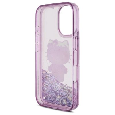 7. Hello Kitty Liquid Glitter 50TH Anniversary Party iPhone 16 Case - Purple