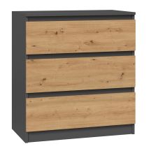 Chest of drawers M3 70x40xH77 anthracite/artisan