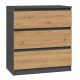 Chest of drawers M3 70x40xH77 anthracite/artisan
