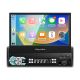 Kruger&Matz KM2018 car radio with a retractable 7" CarPlay/AndroidAuto screen