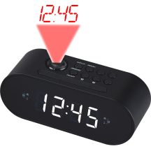 Denver CRP-717B Clock Radio with Dual Alarm and Projector
