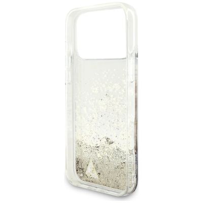 7. Guess Liq. Glitter 4 Charms Case for iPhone 17 Pro Max - Gold