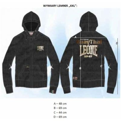 6. Men's sweatshirt LEONE LSM905/S16 black XXL