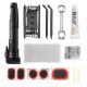 8. Wozinsky WMZ-01N tool kit, 16-in-1 bicycle multitool, pump, wrenches, inner tube kit - black