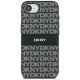 3. DKNY Repeat Texture Pattern with Tonal Stripe case for iPhone 16e - black