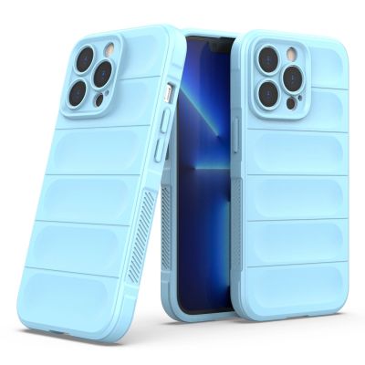 7. Magic Shield Case for iPhone 13 Pro flexible armored cover light blue