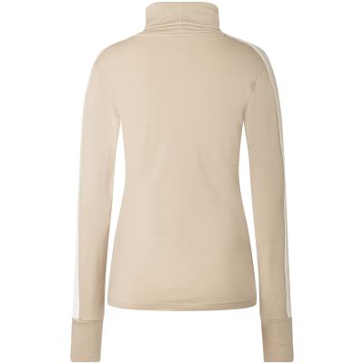 3. Women's Long-Sleeve Top with Mock Neck SUPER.NATURAL W KRYSSEDE SKI ROLL NECK beige