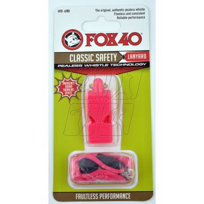 FOX Classic whistle + string 9903-0408 pink