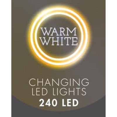 32. CHRISTMAS TREE LIGHTS LIGHT CURTAIN OUTSIDE/INSIDE 240 LED 600X60CM WITH REMOTE CONTROL WARM WHITE